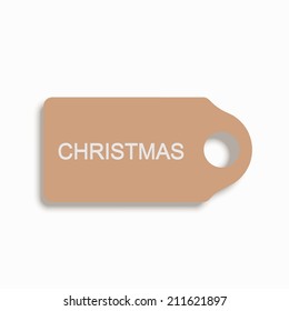 vector modern shopping christmas icon on white background. Eps10