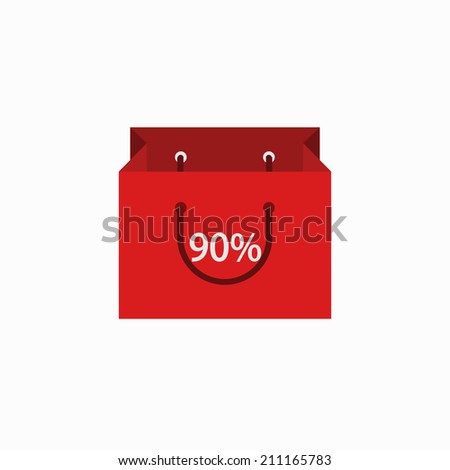 vector modern shopping icon on white background. Eps10
