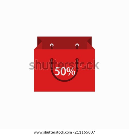 vector modern shopping icon on white background. Eps10