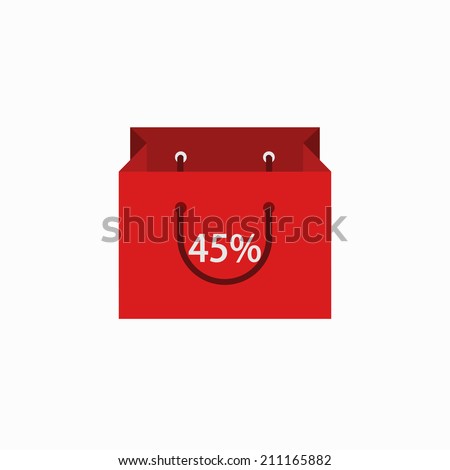 vector modern shopping icon on white background. Eps10