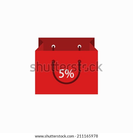 vector modern shopping icon on white background. Eps10