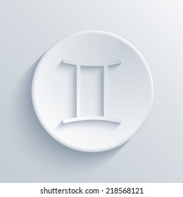 vector modern signs of the zodiac. Circle icon. Eps10