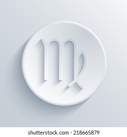 vector modern signs of the zodiac. Circle icon. Eps10