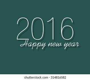 Vector modern simple happy new year card