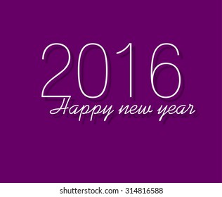 Vector modern simple happy new year card