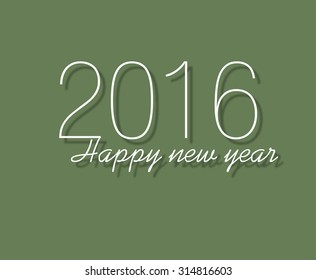 Vector modern simple happy new year card