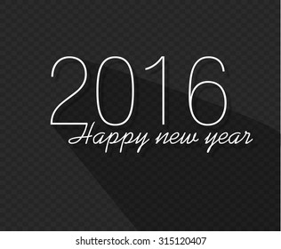 Vector modern simple happy new year card