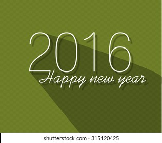 Vector modern simple happy new year card