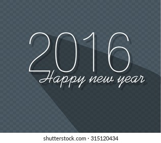 Vector modern simple happy new year card