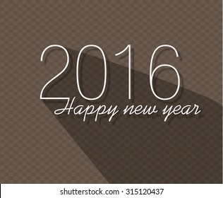 Vector modern simple happy new year card