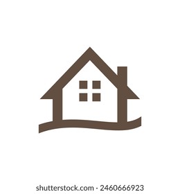 Vector moderno simple contorno de la casa
