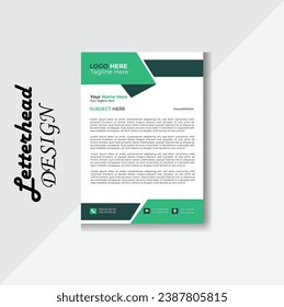 Vector Modern Simple Latter head Template Design, corporate latter head design for your business, vector template latter head.