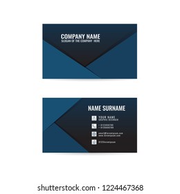vector Modern simple light business card template with flat user interface on white background