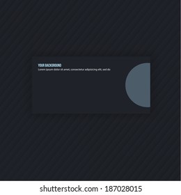 Vector modern simple light business card template with flat