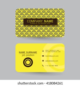 vector Modern simple light business card template with flat user interface on gray background