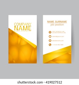 vector Modern simple light business card template with flat user interface on gray background