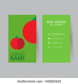 vector Modern simple light business card template with flat user interface on gray background