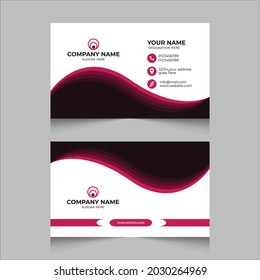 Vector , Modern, Simple, Trendy, , stylish, Easy to use, Stationery Design, Flat Design, Creative and Clean Double-sided Corporate Business Card Template.