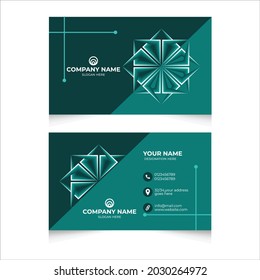 Vector , Modern, Simple, Trendy, , stylish, Easy to use, Stationery Design, Flat Design, Creative and Clean Double-sided Corporate Business Card Template.