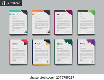 Vector Modern Simple Unique Medical New Minimalist Elegant Corporate Letterhead Design in Professional Style.