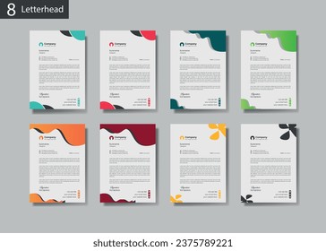 Vector Modern Simple Unique Medical New Minimalist Elegant Corporate Letterhead Design in Professional Style.