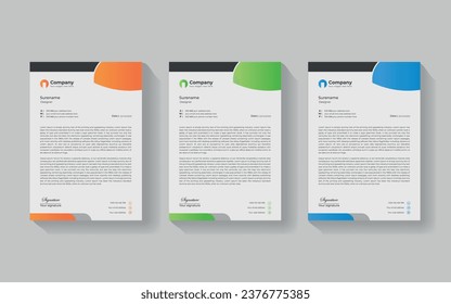 Vector Modern Simple Unique Medical New Minimalist Elegant Corporate Letterhead Design in Professional Style.