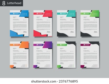 Vector Modern Simple Unique Medical New Minimalist Elegant Corporate Letterhead Design in Professional Style.