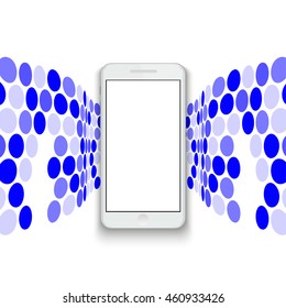 Vector modern smartphone banner background. Eps 10