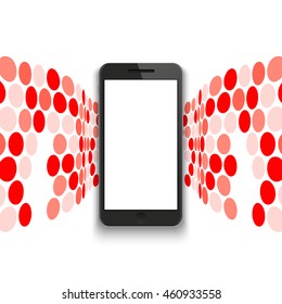 Vector modern smartphone banner background. Eps 10