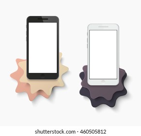 Vector modern smartphone creative banner background. Eps10