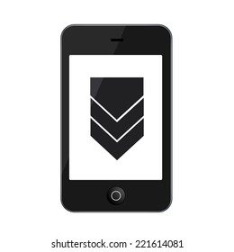 Vector modern smartphone isolated on white background. Technology icon