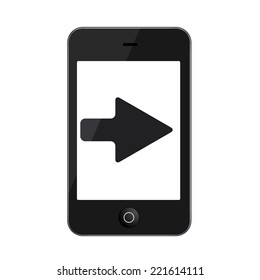 Vector modern smartphone isolated on white background. Technology icon