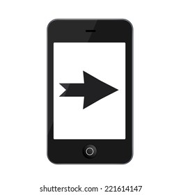 Vector modern smartphone isolated on white background. Technology icon