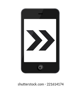 Vector modern smartphone isolated on white background. Technology icon