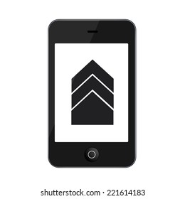 Vector modern smartphone isolated on white background. Technology icon