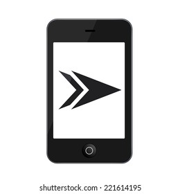 Vector modern smartphone isolated on white background. Technology icon