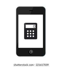 Vector modern smartphone isolated on white background. Technology icon