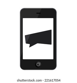 Vector modern smartphone isolated on white background. Technology icon