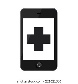 Vector modern smartphone isolated on white background. Technology icon