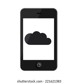 Vector modern smartphone isolated on white background. Technology icon