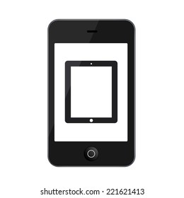 Vector modern smartphone isolated on white background. Technology icon