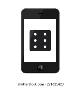 Vector modern smartphone isolated on white background. Technology icon