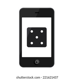 Vector modern smartphone isolated on white background. Technology icon
