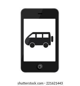 Vector modern smartphone isolated on white background. Technology icon