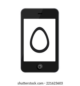 Vector modern smartphone isolated on white background. Technology icon