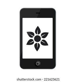 Vector modern smartphone isolated on white background. Technology icon