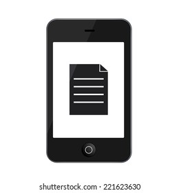 Vector modern smartphone isolated on white background. Technology icon