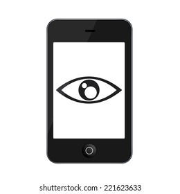 Vector modern smartphone isolated on white background. Technology icon