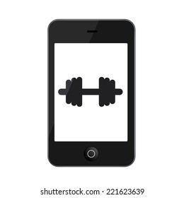 Vector modern smartphone isolated on white background. Technology icon