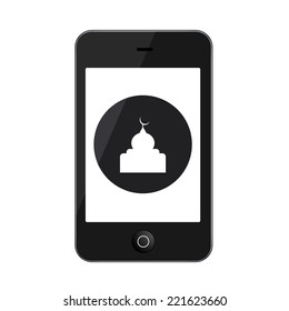 Vector modern smartphone isolated on white background. Technology icon
